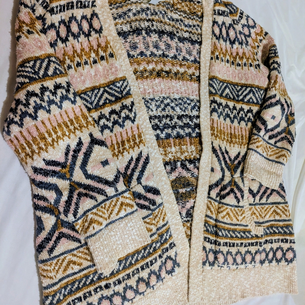 L.L. Bean Multicolor Patterned Cardigan - Picture 1 of 3